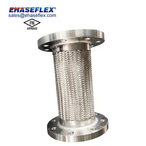 FM selang kepang baja tahan karat flens menghubungkan logam pemasangan pipa fleksibel