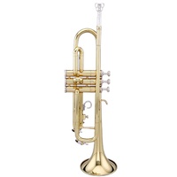 Brass Bb Tone Trumpet with 7C Mouthpiece Gold Lacquer Finish Beginner-Friendly Monel Piston Musical Instrument