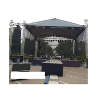 Estructura de Iluminación de Aluminio Negra para Eventos, Fiestas, Espectáculos, Conciertos, Escenarios con Techo