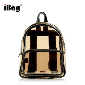 2020 NEW Large Tan Color Clear PVC Transparent School Bag <strong>Security</strong> <strong>Backpack</strong> for Students - Product Image 1
