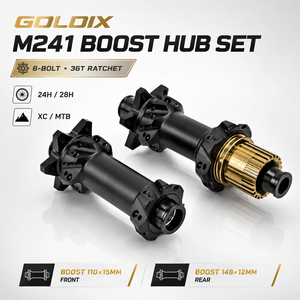 2026 GOLDIX M241 Buje de Aleación de Aluminio para MTB 24H 28H BOOST Logotipo Personalizado Ratchet 36T Freno de Disco de 6 Tornillos Radios Rectos para HG/MS/XD - Product Image 2