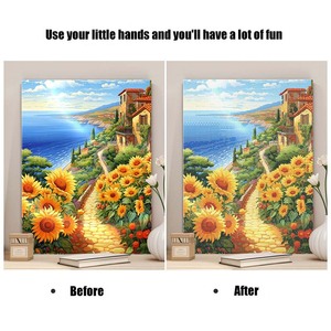 Nuova Serie Paesaggistica Animata 40*50cm, Dipinti Diamante <span class=keywords><strong>5D</strong></span> Fai-da-Te per Bambini e Adulti con Cornici, Les Peintures Au Diamant - Product Image 3