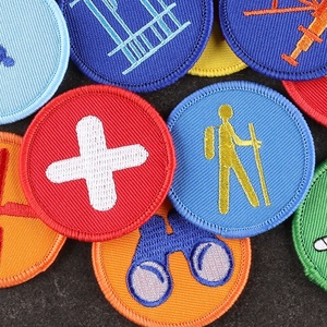 Parche Termoadhesivo de Tela Ecológica para Exteriores, Redondo de 5 cm, Bordado Colorido de <span class=keywords><strong>Boy</strong></span> Scout para Ropa y Gorras - Product Image 5