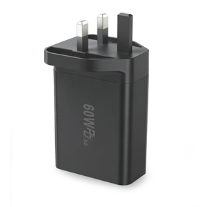 Chargeur mural rapide HNT OEM 60W PD 3.0 avec prise UK, 5 ports (3C2A), adaptateur <span class=keywords><strong>secteur</strong></span> USB C multi-prises pour <span class=keywords><strong>iPhone</strong></span>, iPad, Samsung, ordinateur portable - Product Image 5