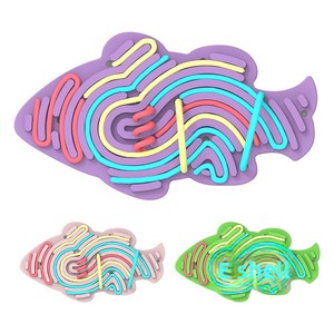 Bestseller: Tavola Sensoriale Educativa a Forma di Pesce per Bambini, Giocattolo Antistress in Silicone di Grado Alimentare - Product Image 5