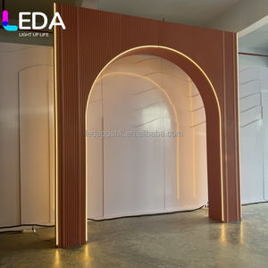 Soporte de arco LEDA UV para impresión en acrílico de 10 y 8 pies, decoraciones de fondo para eventos de boda, soporte de pared cuadrado dorado para fiestas - Product Image 6