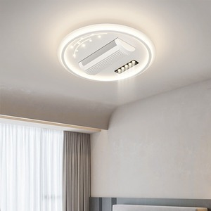 <span class=keywords><strong>Luminaire</strong></span> principal de plafond de chambre à coucher de vent super intégré minimaliste moderne grand ventilateur sans pale de salon - Product Image 2