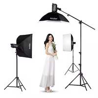 Flash de studio professionnel Godox SK400II 400W *3 pour la photographie, accessoires de studio photo, kit d'éclairage stroboscopique Speedlite