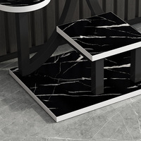 Présentoir de plante en métal d'intérieur de style nordique 7 pneus 58 pouces de haut étagère de pot de fleur noire