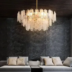 Nordic Luxe Hanglamp Glas Metalen Kristallen Led Kroonluchters Woonkamer Eetkamer Decoratie Hangend Plafond Lamp