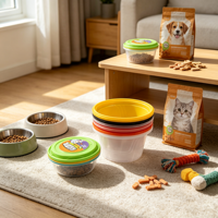 Contenants alimentaires jetables en plastique, couvercles hermétiques multicolores, seaux empilables pour la conservation des aliments en cuisine et en camping
