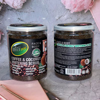 Gommage corporel exfoliant au café et à la noix de coco le plus vendu pour toutes les zones - Nettoyage en profondeur, hydratant, blanchissant - Sels de bain - 500g