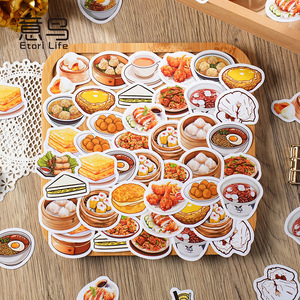 46 hộp cái/gói dán phong cách Hồng Kông cửa hàng trà dán cuốn sổ tay trang trí con dấu dán - Product Image 2