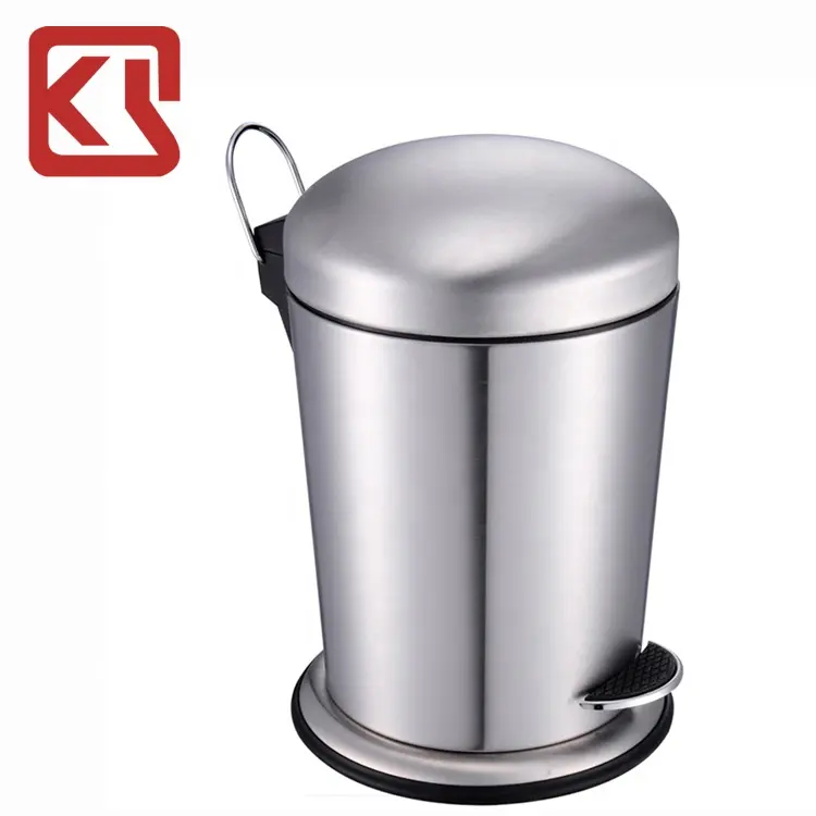 High Quality Round Trash Can Indoor Waste Dustbin Stainless Steel Recycle Bin
