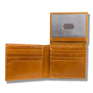 Light Brown Leather Wallet Man Custom Wallet BSCI Supplier Wallets & Holders