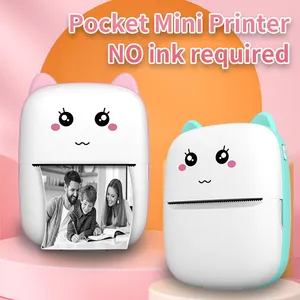 Portable Blue tooth HOT enfants étudiant sans fil thermique mini imprimante d'étiquettes photo photo mini imprimante de poche portable