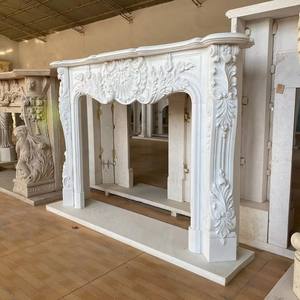 Personalizado natural branco mármore lareira surround moderno interior decorativo Mantel - Product Image 3