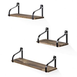3 FAI <span class=keywords><strong>DA</strong></span> TE creativo galleggiante di <span class=keywords><strong>legno</strong></span> rustico scaffale di metallo mensole della <span class=keywords><strong>parete</strong></span> <span class=keywords><strong>per</strong></span> la <span class=keywords><strong>Camera</strong></span> <span class=keywords><strong>Da</strong></span> <span class=keywords><strong>Letto</strong></span>, soggiorno - Product Image 3