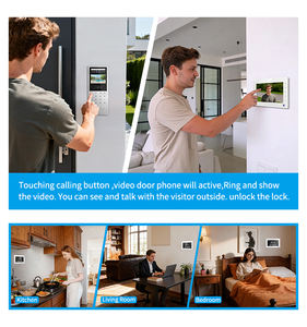 Système d'interphone vidéo 1V18POE, téléphones de porte contrôlés par Tuya, accès multi-appartements, interphone vidéo filaire TCP/IP pour la sécurité - Product Image 5