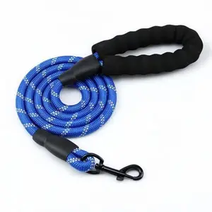 Custom Heavy Duty 1.5m 2.0m 3.0m Reflective Dog Leash Nylon Rope Dog Leash With Swivel Carabiner