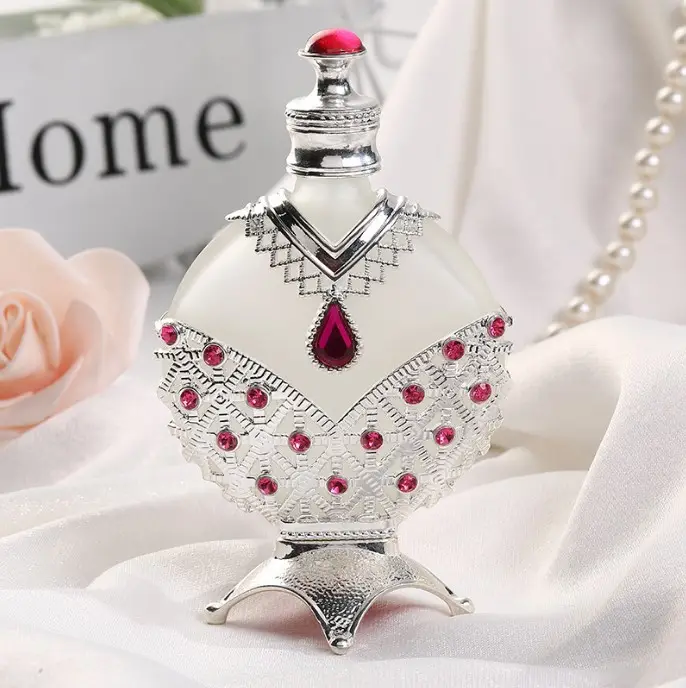 10Ml 15Ml 30Ml Hoge Kwaliteit Sieraden Parfum Metalen Fles Dubai Essence Vietnamese Arabische Olie Lege Druppelflesjes