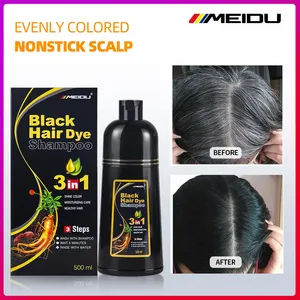 MEIDU champu para canas shampoo tinte cabello colore nero tinture per capelli champu 3 en 1 - Product Image 4