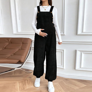 2025 automne hiver vêtements de maternité décontracté femmes enceintes pantalon avec taille réglable à la mode et ample <span class=keywords><strong>salopette</strong></span> en velours côtelé - Product Image 6