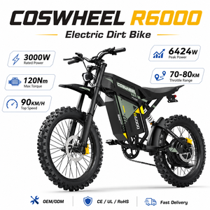 Motocicleta Todoterreno 6424W, 60V 30Ah para Adultos, Motor sin Escobillas de Alto Torque, Motocross de Largo Alcance - Product Image 1