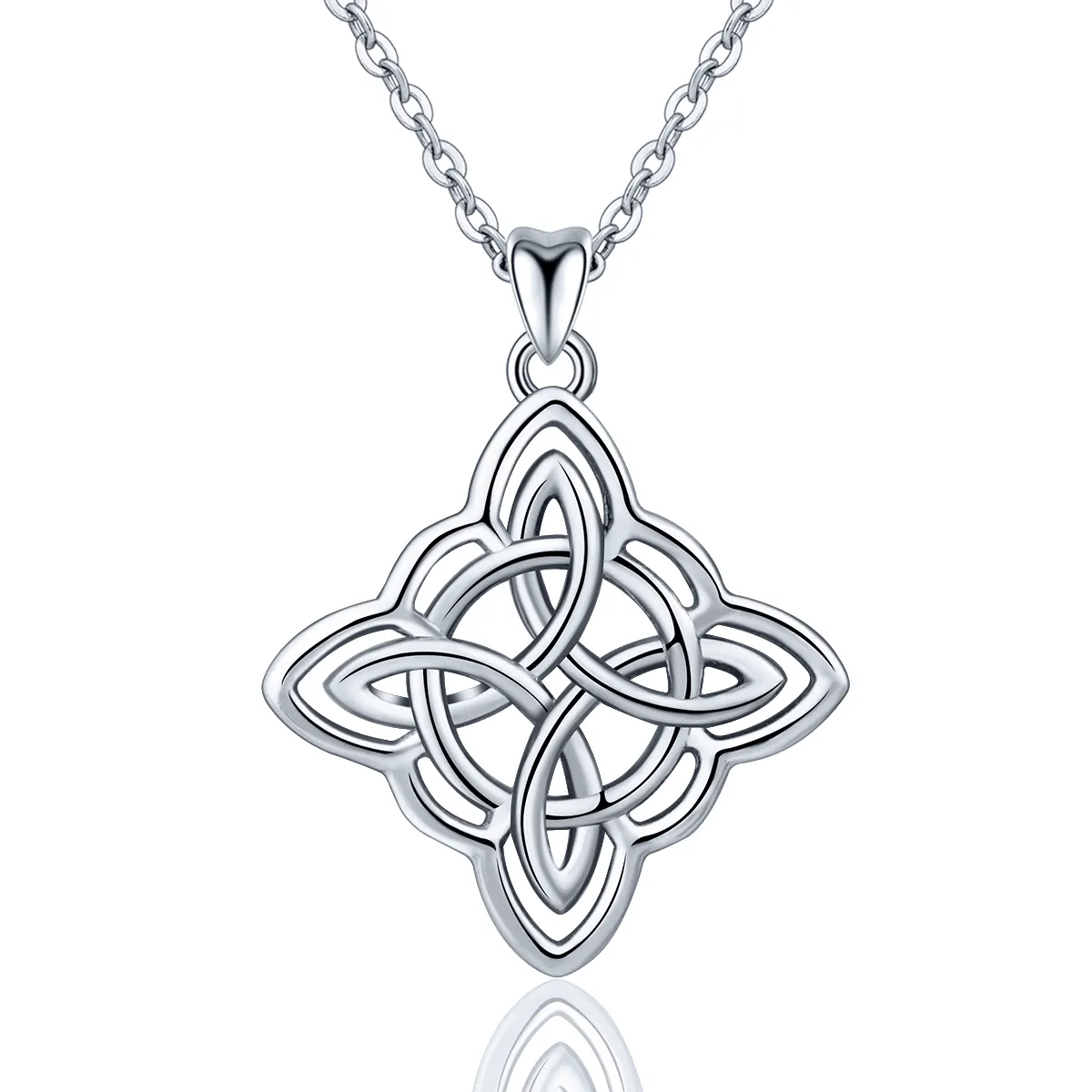 Merryshine Plata 925 Sterling Zilver Nudo De Bruja Triquetra Knoop Heidense Wiccan Heksen Knoop Hanger Ketting Wicca Sieraden