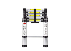 MEANFUN Aluminium Teleskop-Kombileiter 86cm Zusammengeklappt, 150kg Tragfähigkeit, 12 Stufen, Doppelhandlauf-Leiter - Product Image 4