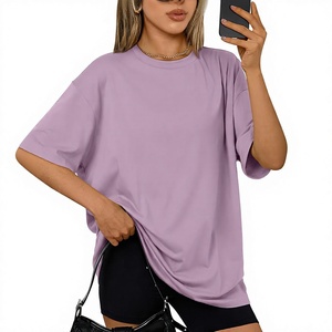 Camiseta Oversize para Mujer, Corte Holgado, Manga Corta, Suave y Transpirable, Estilo Casual de Verano, Cuello Redondo, para Uso Diario, Estilo Urbano - Product Image 1