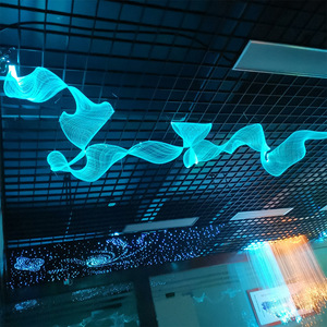 Twinkle LED sợi quang lưới đèn-5 mét dệt sợi quang Lưới <span class=keywords><strong>Net</strong></span> cho ngoài trời cây vườn chiếu sáng Halloween Giáng sinh - Product Image 5