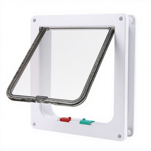 <span class=keywords><strong>Porte</strong></span> pour animaux de compagnie automatique à 4 modes de verrouillage, <span class=keywords><strong>porte</strong></span> silencieuse à clapet pour chiot, <span class=keywords><strong>chien</strong></span>, chat, pour fenêtre, verre, bois, plastique, métal - Product Image 1
