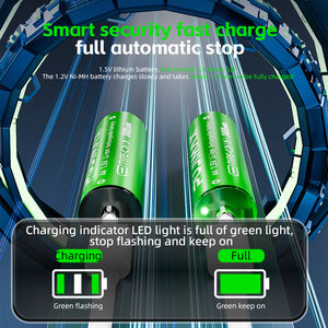 แบตเตอรี่ลิเธียมไอออนแบบ2 in 1 Type-C มีสายชาร์จแบตเตอรี่ลิเธียมไอออนขนาด1.5โวลต์ AA - Product Image 3