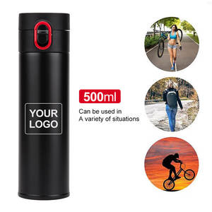 Botella de agua de acero inoxidable con etiqueta privada, botella de agua redonda aislada, <span class=keywords><strong>Exco</strong></span>, termo al vacío, 2020 - Product Image 2