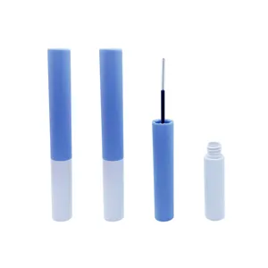 Wholesale custom private label new design blue and white long thin lip gloss tube mascara tube empty container