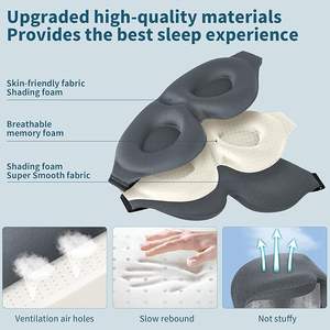 Masque de sommeil 3D doux avec mousse à mémoire de forme, sans pression sur les yeux, personnalisation OEM disponible - Product Image 3