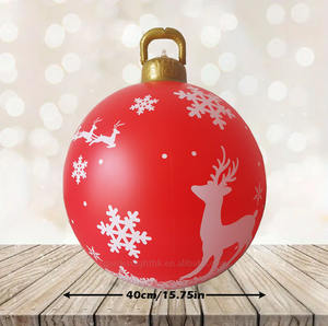 Adornos Navideños Inflables de PVC Modernos de 40 cm, Ecológicos, Bolas Colgantes para Decoración de Jardín y Hogar, Fiestas Navideñas y Regalos - Product Image 3