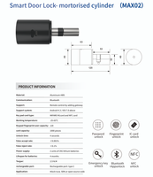 Cylindre de serrure intelligent Bluetooth MAX02, cylindre européen motorisé électrique, carte NFC IC, empreinte digitale, serrure de porte TTlock pour profil européen