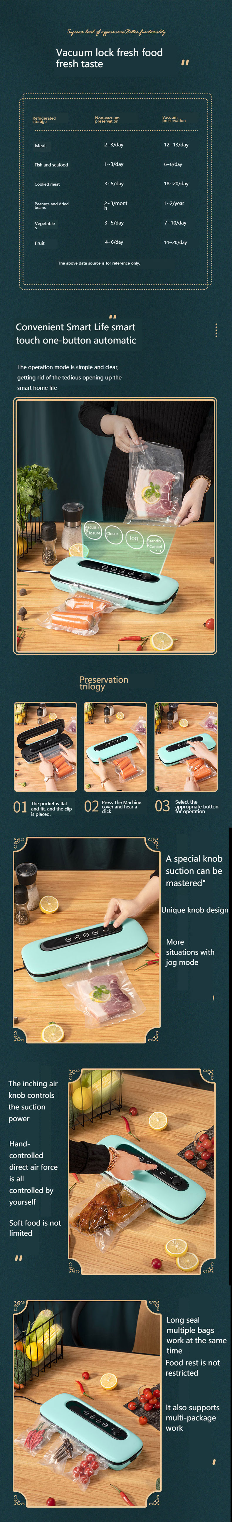 Private Label Best Cheap Commercial Automatic Home Machine Wet Package Seal Bags Vacuum Sealing Sealer For Food