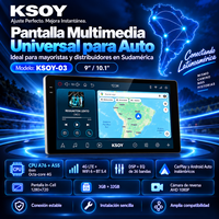 KSOY-Lecteur universel de voiture Android 16, 9 pouces, 10.1 pouces, 3 + 32 Go, GPS, BT, FM, RDS, 4G, LTE, WiFi, 6 DSP, USB, écran tactile, 8 cœurs