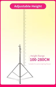 Accessori per Studio Fotografico, Stativo per Luci in Acciaio Inossidabile con Ruote - Product Image 2