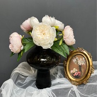 Bouquet de 8 pivoines artificielles en soie pour mariage, décoration de table, centre de table, événements, vente en gros
