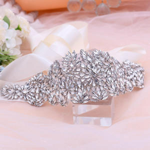 Genya-faja con diamantes de imitación de oro rosa para mujer, accesorios de vestido de noche de graduación, faja de boda - Product Image 2