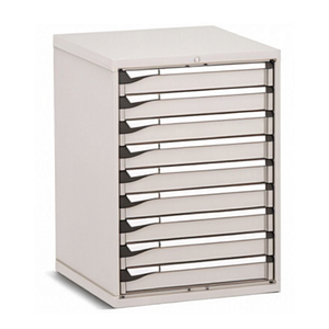 Fami Master Key Comfort <b>Drawer</b> Cabinet 9 <b>Drawers</b> 714x726x1000 Mm Light Grey Ral7035 <b>Tool</b> Storage - Product Image 2