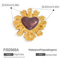 SUMMLY Pendentif Tendance Plaqué Or 18K en Acier Inoxydable, Breloque Artisanale pour Bijoux de Mode