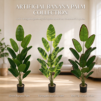 Grande plante artificielle en feuilles de bananier, en pot, pour la décoration intérieure du salon, plante verte artificielle pour la maison