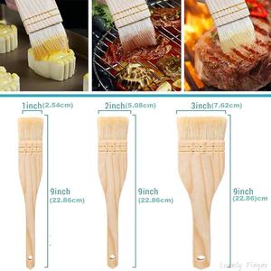 1/3 pinceaux plats en laine de hareng <span class=keywords><strong>à</strong></span> manche en bois pour <span class=keywords><strong>aquarelle</strong></span>, peinture artistique, lavage, pour céramique et poterie, fabriqués en Chine continentale - Product Image 2