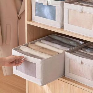 Foldable Fabric Cabinet Drawer Thick Cotton Linen Woven <b>Storage</b> Box Aluminum Metal PP Plastic for <b>Clothes</b> <b>Storage</b> - Product Image 4