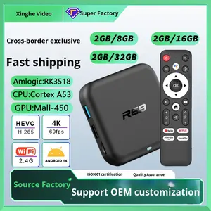 Reproductor de red 4K de alta definición, decodificador de TV personalizable, Android 14, proyector de pantalla inalámbrico, caja de TV, procesador de cuatro núcleos - Product Image 3